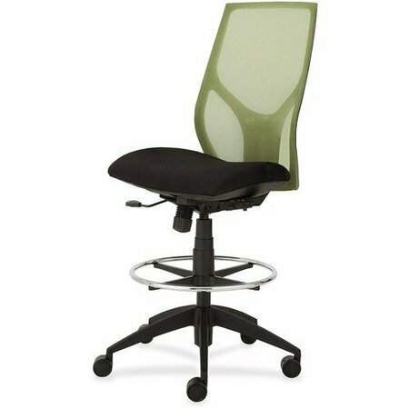 9TO5 SEATING Midback Stool, Synchro, Armless, 25inx26inx45in-55-1/2in, GN/ON NTF1468Y100M401
